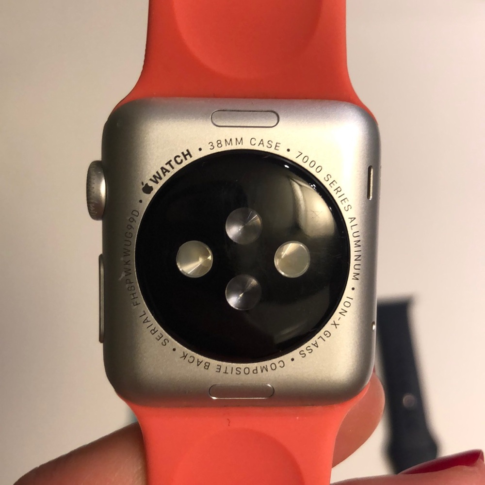 Apple Watch Series 1 (38mm) w/coral band